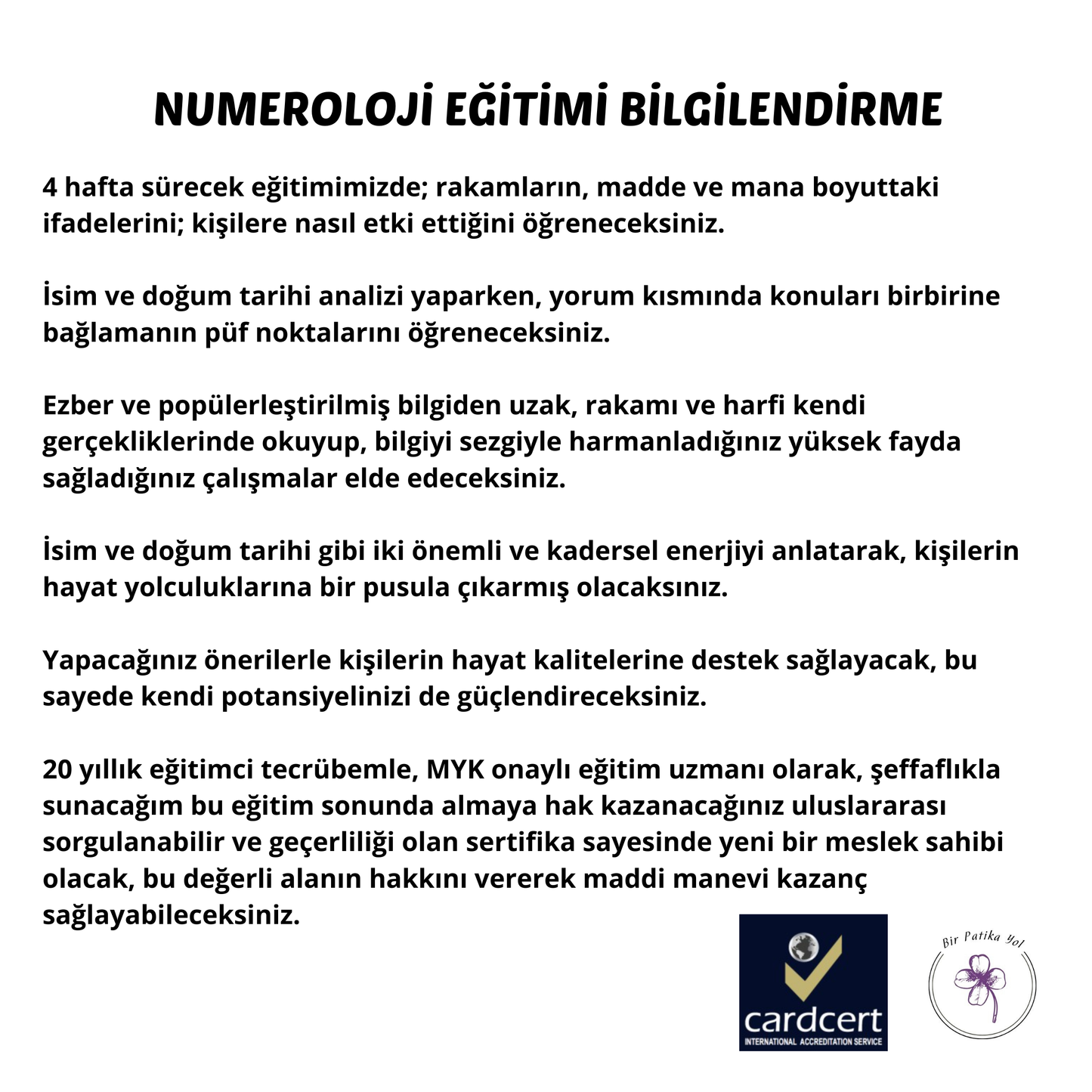 NUMEROLOJİ EĞİTİMİ (ONLINE PAKET)
