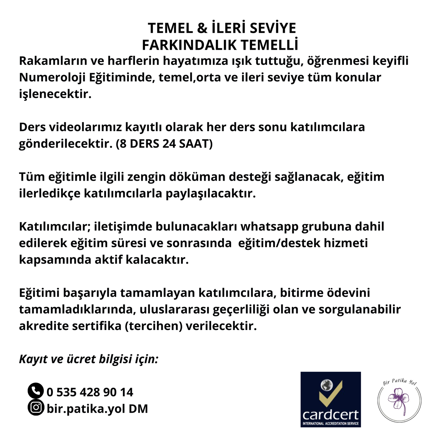 NUMEROLOJİ EĞİTİMİ (ONLINE PAKET)