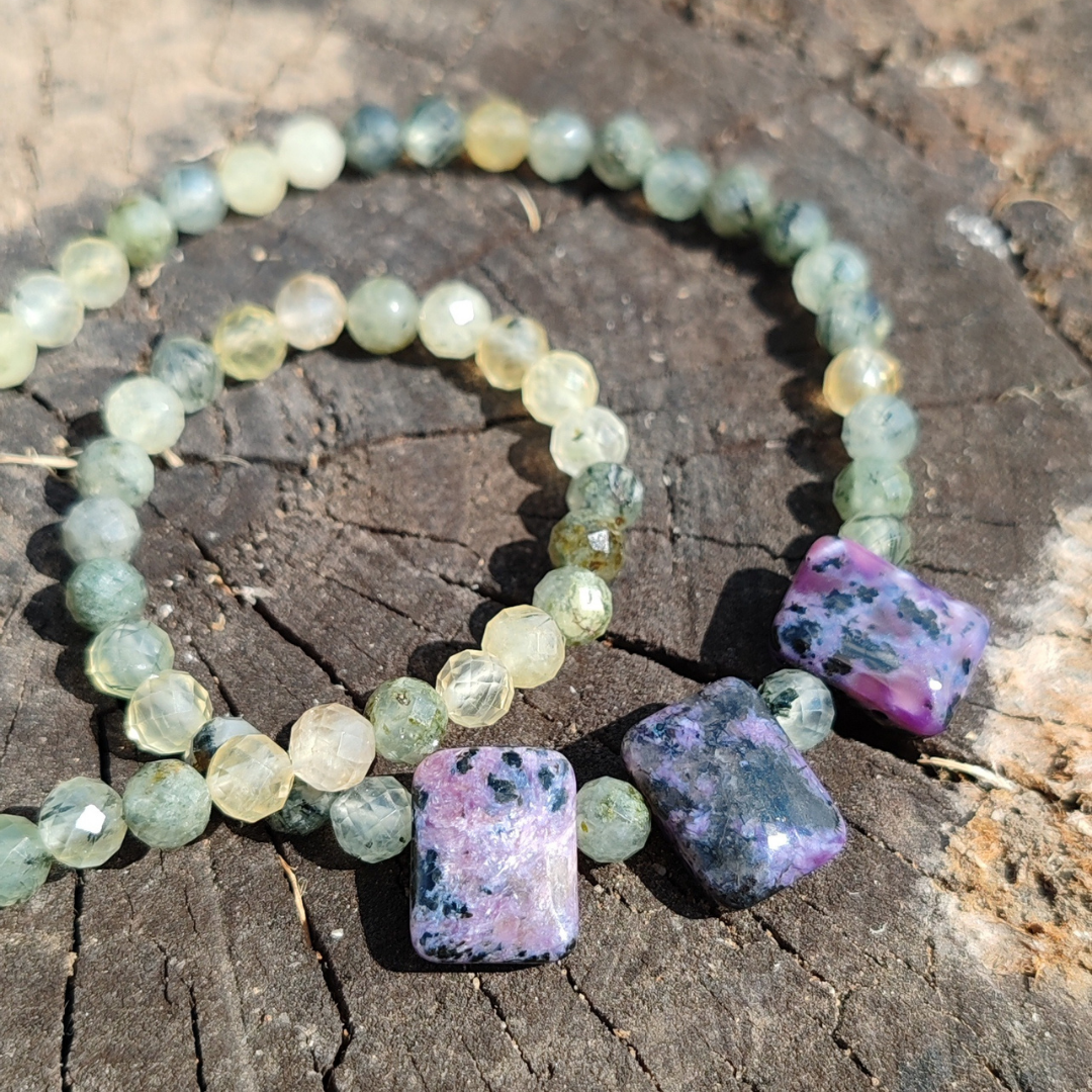 PREHNİT & ÇEROİT KOLYE