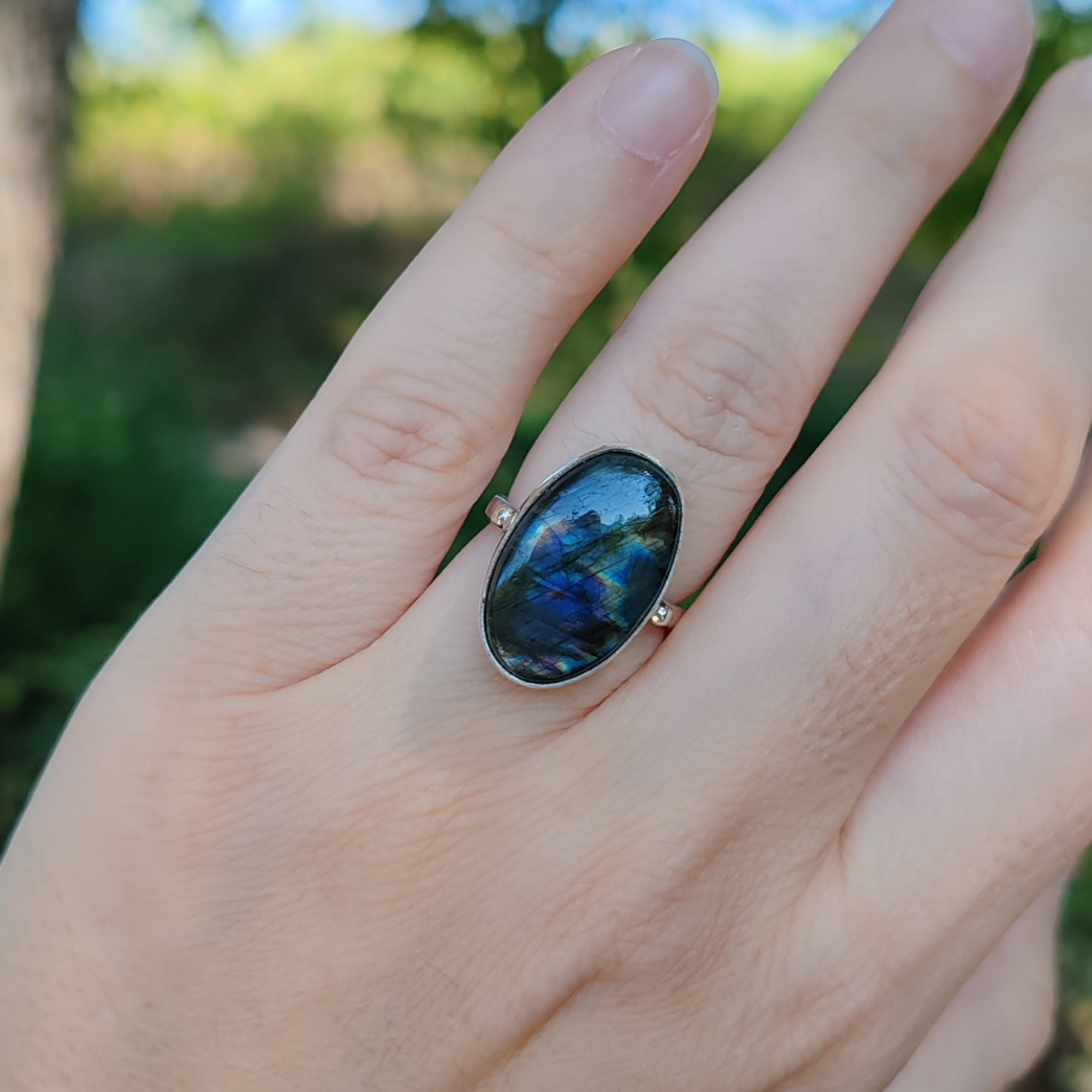 LABRADORİT GÜMÜŞ YÜZÜK