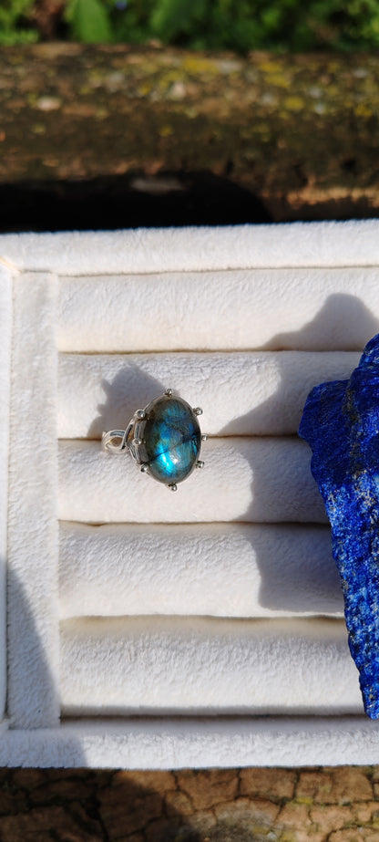 LABRADORİT GÜMÜŞ TASARIM YÜZÜK