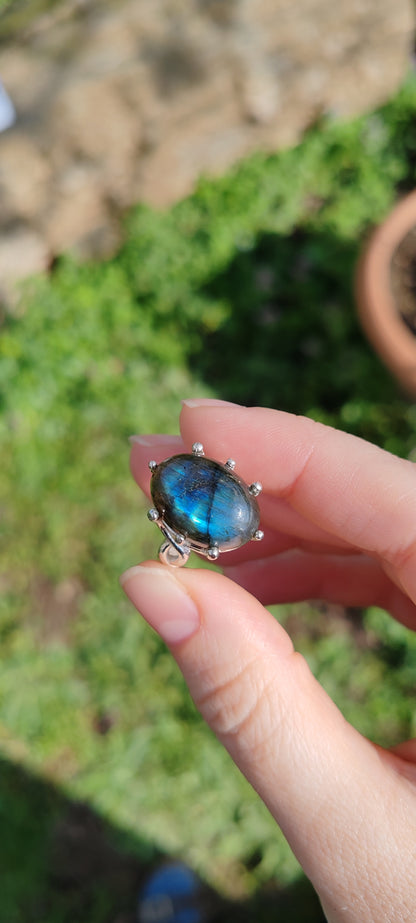 LABRADORİT GÜMÜŞ TASARIM YÜZÜK