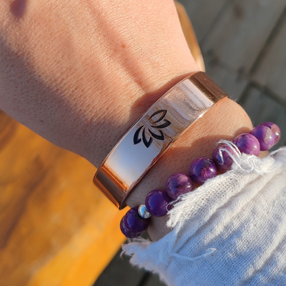 LOTUS ÇİÇEĞİ BAKIR BİLEKLİK