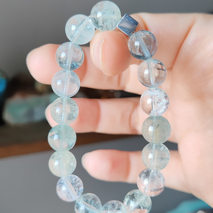 BUZ AKUAMARİN BİLEKLİK (10 mm)