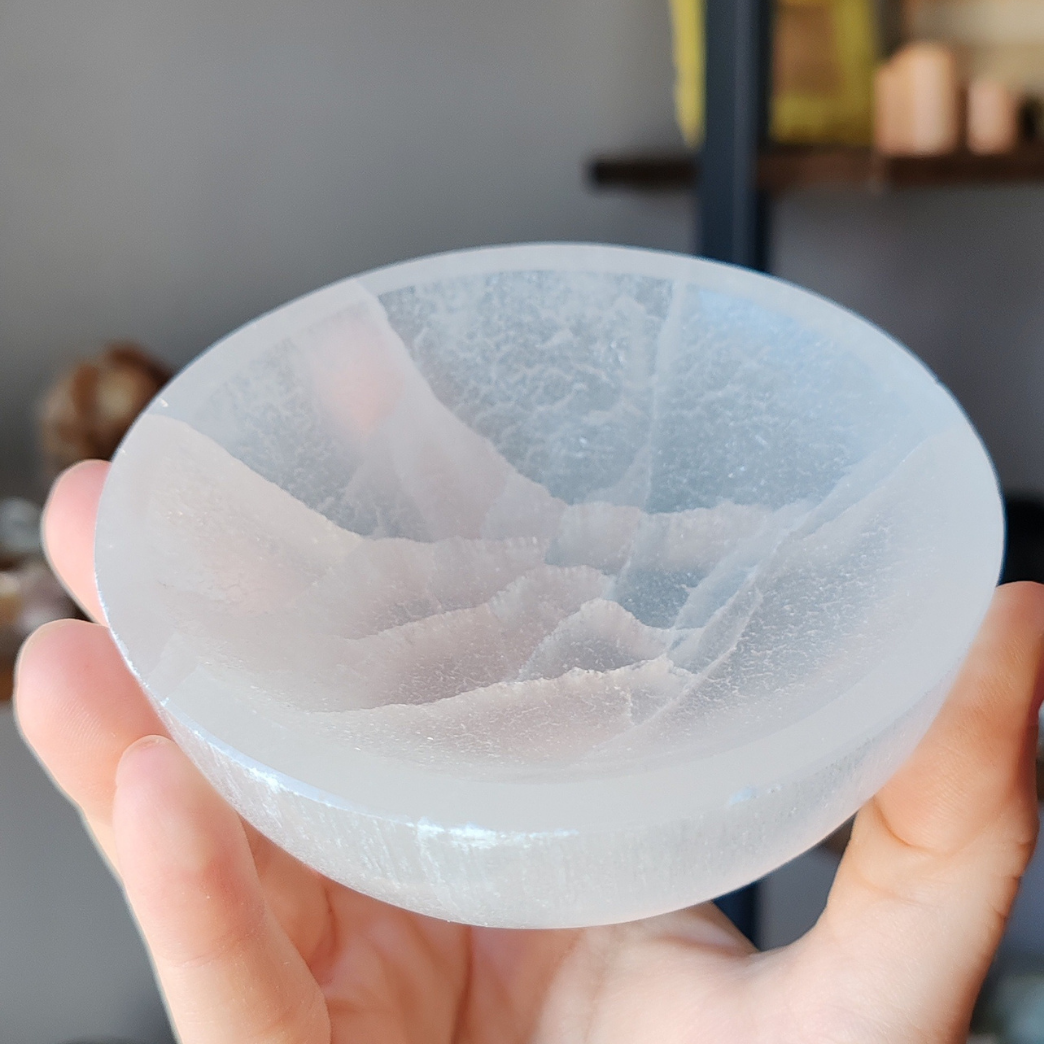 FAS SELENİT KASE - ODA TAŞLARI SERİSİ