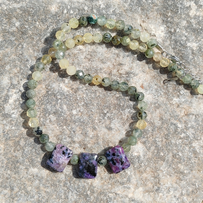 PREHNİT & ÇEROİT KOLYE