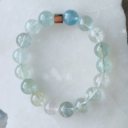 BUZ AKUAMARİN BİLEKLİK (10 mm)