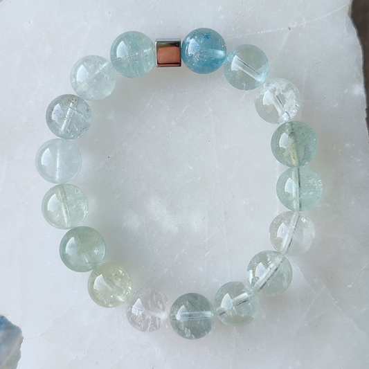 BUZ AKUAMARİN BİLEKLİK (10 mm)