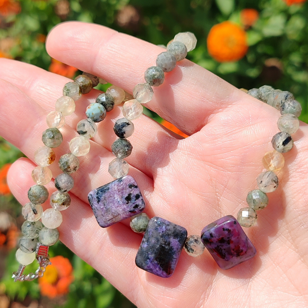 PREHNİT & ÇEROİT KOLYE