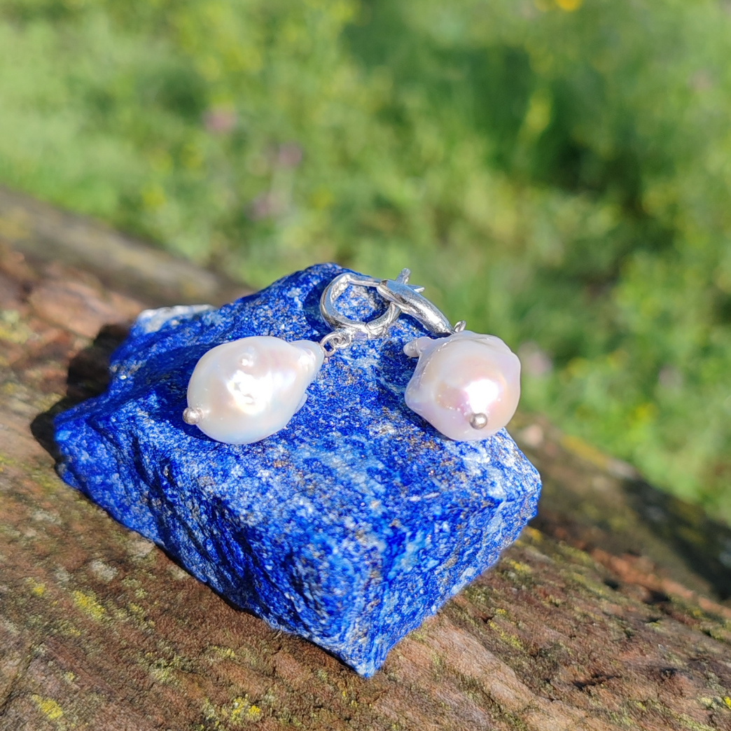 BAROK İNCİ GÜMÜŞ KÜPE