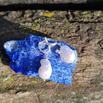 BAROK İNCİ GÜMÜŞ KÜPE