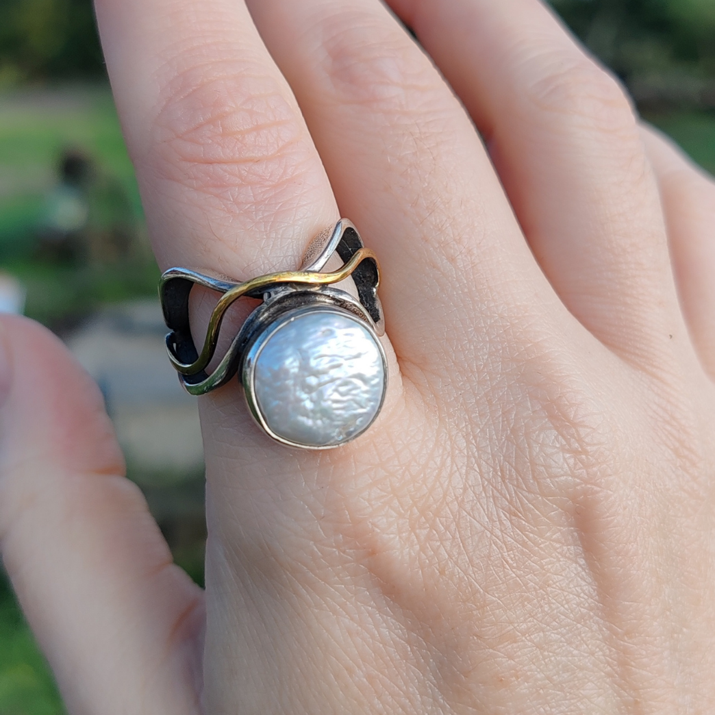 BAROK İNCİ GÜMÜŞ YÜZÜK