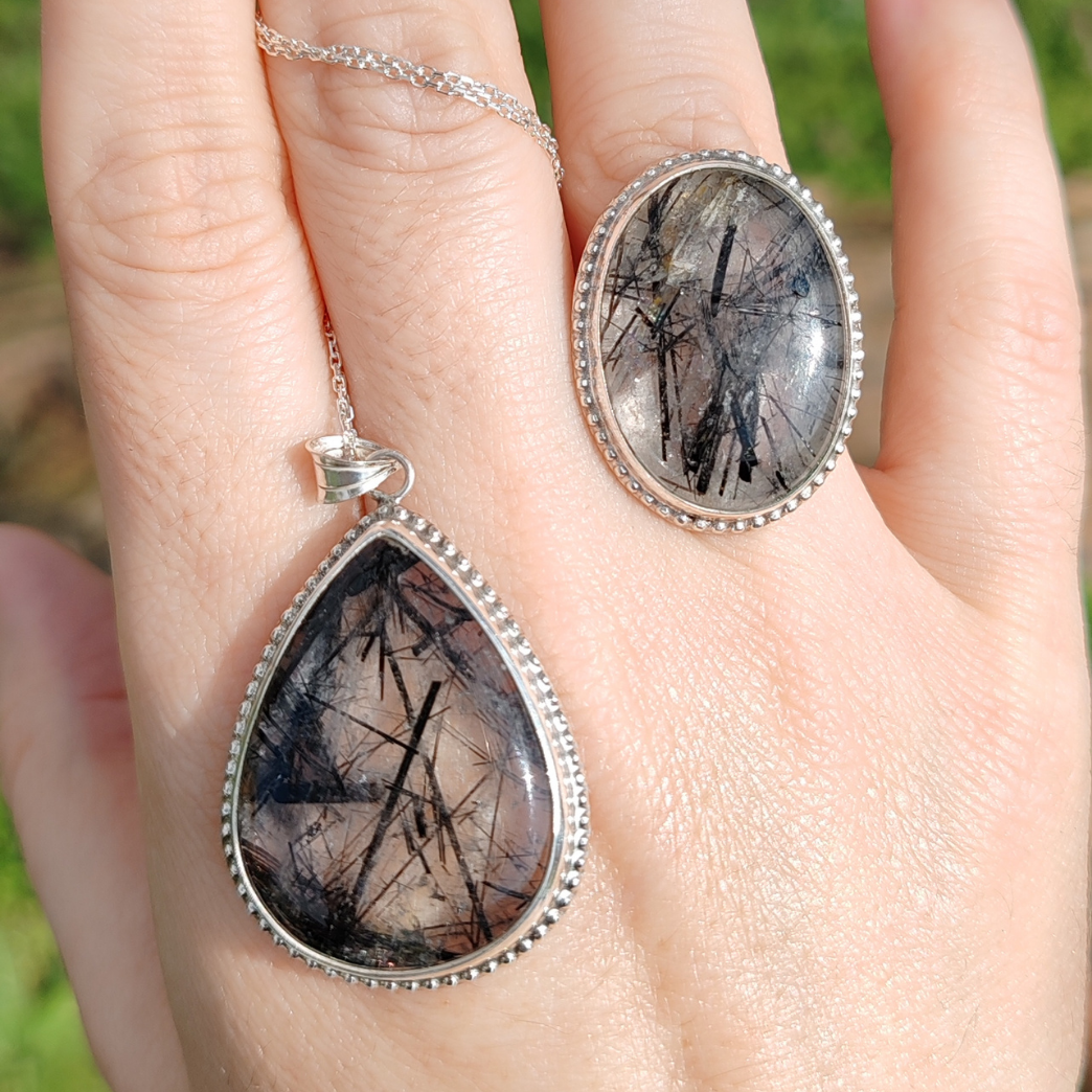 RUTİL KUVARS GÜMÜŞ SET