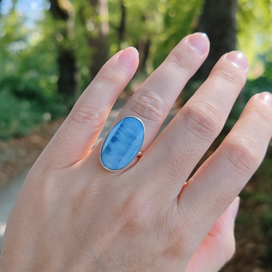 MAVİ AKİK GÜMÜŞ YÜZÜK