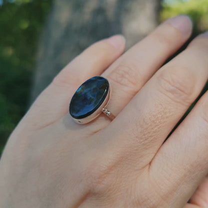 LABRADORİT GÜMÜŞ YÜZÜK