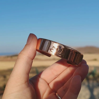 LOTUS ÇİÇEĞİ BAKIR BİLEKLİK