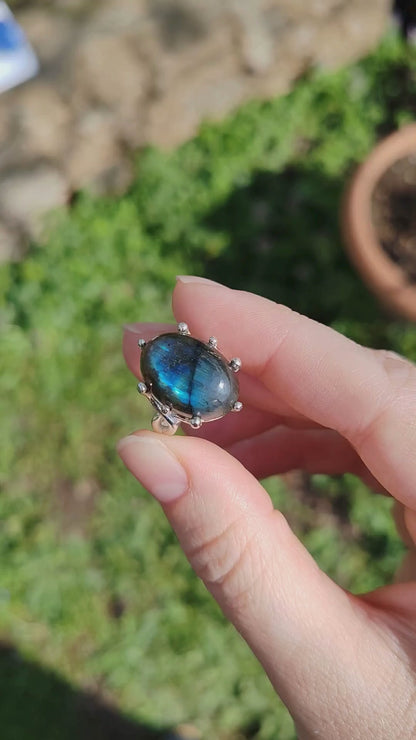 LABRADORİT GÜMÜŞ TASARIM YÜZÜK